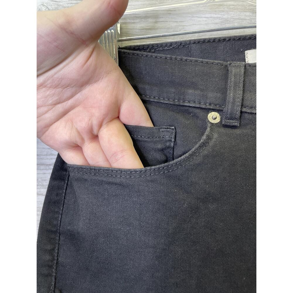 Levis Classic Straight‎ Jeans Womens 4 Black Mid Rise Stretch Waterless - Picture 3 of 14